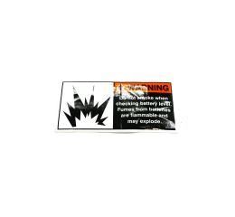 NO SMOKING/BATTERY DECAL