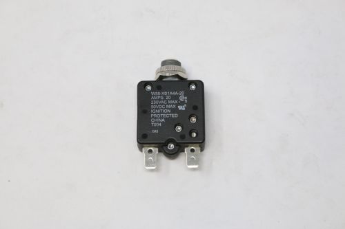 TYCO/POTTER & BRUMFIELD CIRCUIT BREAKER 20A PUSH-BUTTON PANEL-MOUNT