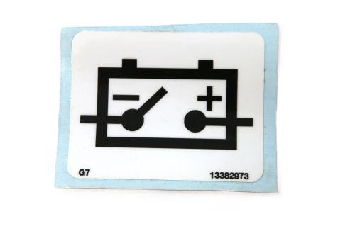 BLAW KNOX DECAL: BATTERY DISCONNECT