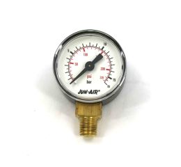 JUN AIR PRESSURE GAUGE0-16BAR  1/8\" MALE DOWN