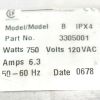PHILLIPS & TEMRO INDUSTRIES INCL ZEROSTART ENGINE HEATER - TANK/CIRCULATION 750W 120V