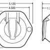TRUCK-LITE 20A  7 SPLIT PIN  SURFACE MOUNT  RECEPTACLE