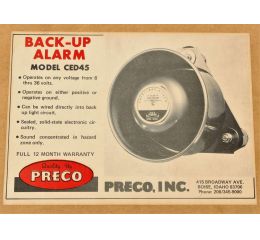 BACK UP ALARM UNIT