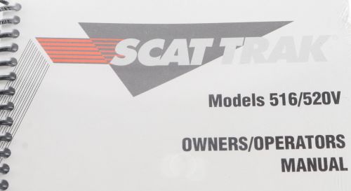 SCAT TRAK SCAT TRACK MODEL 516/520V OPERATORS MANUAL