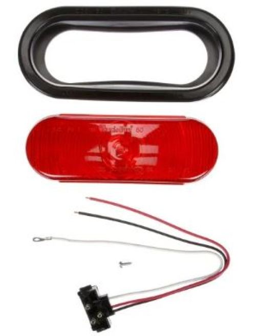 TRUCK-LITE OVAL STOP/TURN/TAIL BLACK GROMMET MOUNT PL-3 12V