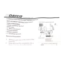 COMBINATION PREHEATER THERMOSWITCH 12V 250W