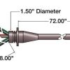 SIGNAL-STAT BACK-UP HARNESS  RH SIDE  72IN  W/S/T/T BREAKOUT
