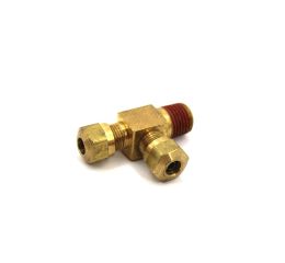 FITTING PIPE MALE RUN TEE BRASS  1/4 X 1/4IN