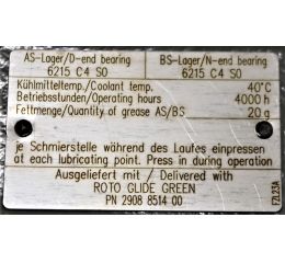 ELECTRIC MOTOR 37.7/75kW 192/380V 42/83/114Hz