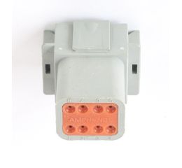 CONNECTOR 8 PIN RECEPTACLE - GREY A-KEYWAY
