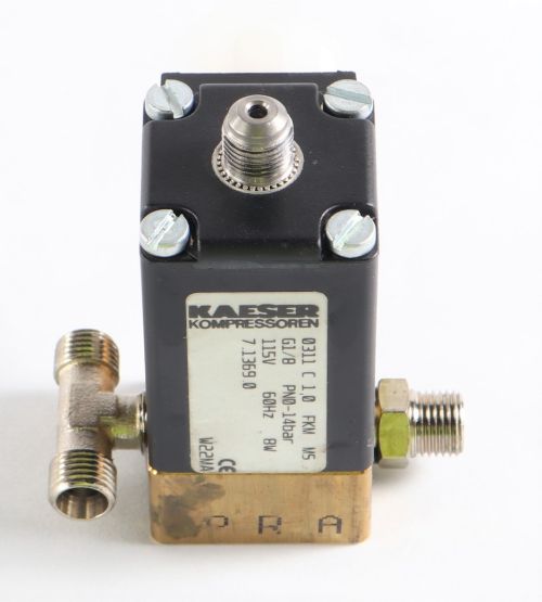 KAESER COMPRESSOR SOLENOID VALVE 115V 60HZ G1/8 3/2 (OEM)