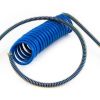 TRAMEC SLOAN COILED AIR HOSE: BLUE 15' W/40\" LEAD POLAR
