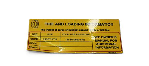 ATLAS COPCO LABEL:TIRE AND LOAD XAS S2LP