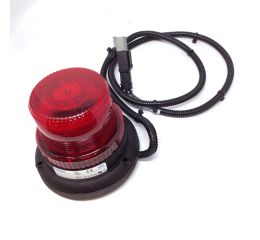 LED STROBE BEACON: RED 12VDC-80VC