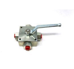 BALL VALVE 4-WAY SELECTOR DOUBLE L BORE 3/4-16 UNF