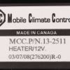 MCC HEATER WATER