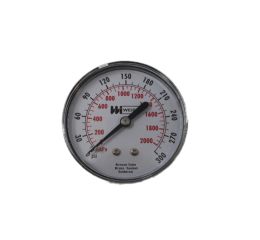 GAUGE PRESSURE 2-1/2 OD 0-300PSI