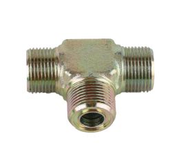 TEE: FLAT FACE O-RING SEAL 1.00-14 THREAD