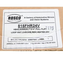 HEAD MIRROR  7IN X 14IN LOOP MNT REM 24V HEATED