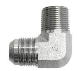 HYDRAULIC ELBOW FITTING 1/4in MALE JIC 37° FLARE-NPTF