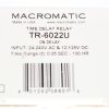 MACROMATIC INDUSTRIAL CONTROLS RELAY - TIME DELAY ADJUSTABLE 0.05 SEC TO 100 HR