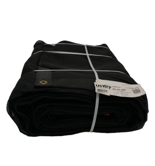 US TARP 7'6\"X 48' BLACK MESH TARP