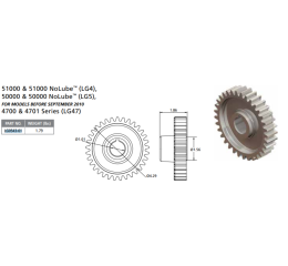 OUTPUT GEAR - DUCTILE BROACHED