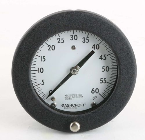 ATLAS COPCO GAUGE-PRESS:  0-  60PSI 4.5\"D