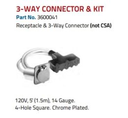 HEAVY DUTY 3-WAY 5' 120V POWER CONNECTOR & KIT
