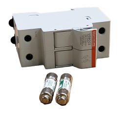FUSE HOLDER 2-POLE DIN RAIL