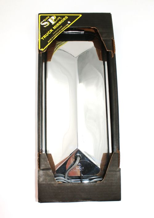 SURE PLUS MANUFACTURING MIRROR OEM STYLE PYRAMID BACK CHROME-HEATED