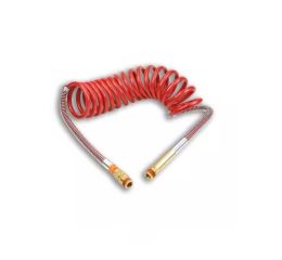 COILED AIR BRAKE HOSE - 15ft RED