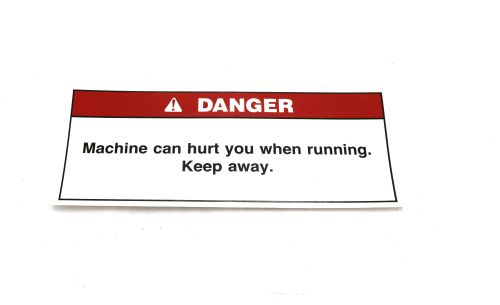 SCHWARZE DANGER MACHINE CAN HURT YOU DECAL