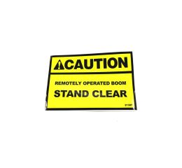CAUTION! REMOTE OPERATED BOOM DECAL