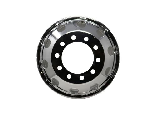 CWS 24.5X8.25 HUB PILOT HIGH LUSTER POLISH WHEEL