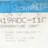 JOHNSON CONTROLS THERMOSTAT SWITCH: REMOTE BULB 200-550 DEG F