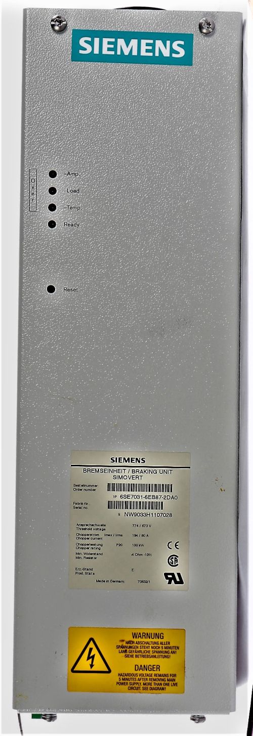 SIEMENS BRAKING UNIT 100kw
