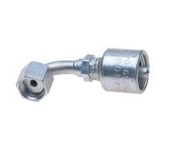 FITTING 90 DEG ELBOW 3/8 HYDRAULIC HOSE X O-RING SWIVEL