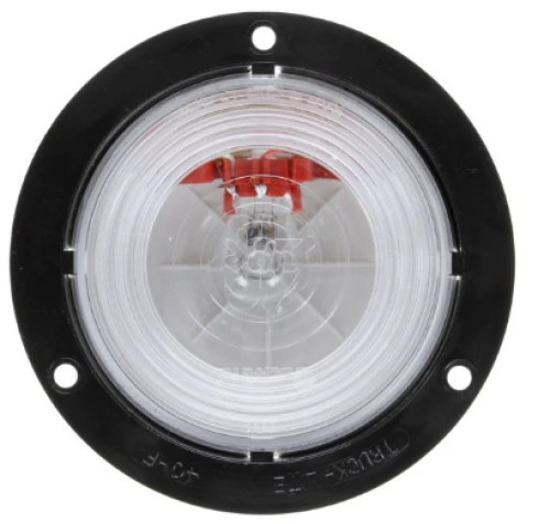 TRUCK-LITE CLEAR ROUND  BACK-UP LIGHT  BLACK FLANGE MOUNT 12V