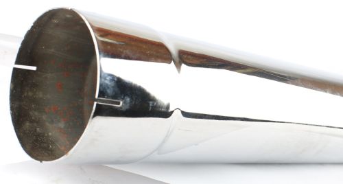 DONALDSON STACK PIPE 5\" ID x 60\" CURVED TIP CHROME