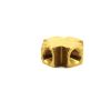 PARKER FITTING PIPE CROSS BRASS 1/8IN FEMALE TO FEMALE