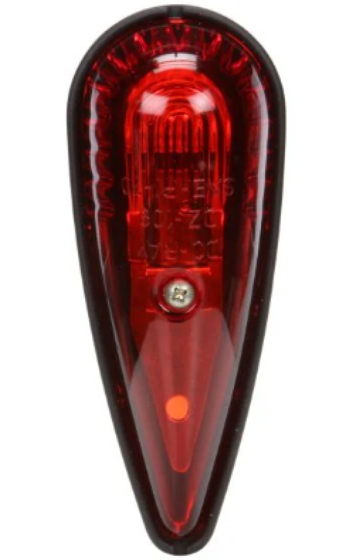 TRUCK-LITE RED TRIANGULAR MARKER CLEARANCE LIGHT 2 SCREW 12V