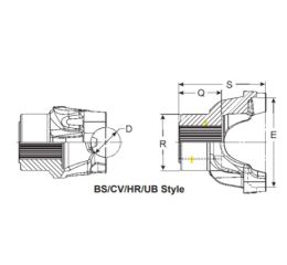 COUPLING SHAFT YOKE 1.79-36 INVOL. SPLINE BS STYLE
