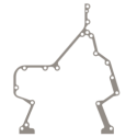 HYUNDAI GEAR HOUSING GASKET FOR BS3 AUTO 5.9L B ENGINE.
