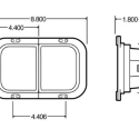 TRUCK-LITE 41 SERIES  LH STOP TAIL TURN LIGHT  PL-3  12V