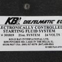 CUMMINS ENGINE CO. KBI ETHER STARTING KIT