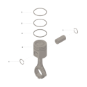 KOMATSU ENGINE PISTON KIT FOR 1.0 MmO/S KIT FOR NC B ENGINE.
