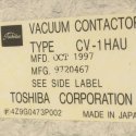 TOSHIBA HYDRAULICS LOW VOLTAGE VACUUM CONTACTOR