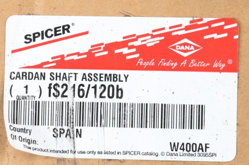 DANA SPICER CARDAN SHAFT ASSEMBLY