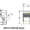 DANA SPICER COUPLING SHAFT YOKE 1.79-36 INVOL. SPLINE BS STYLE